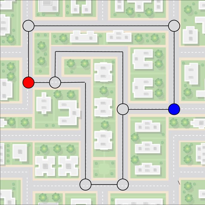 Graph auf Stadtplan